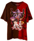 Evangelion Mens T-Shirt - Red Black Wash Group Logo Image Hoodie, Sweatshirt | CiraTrend.com