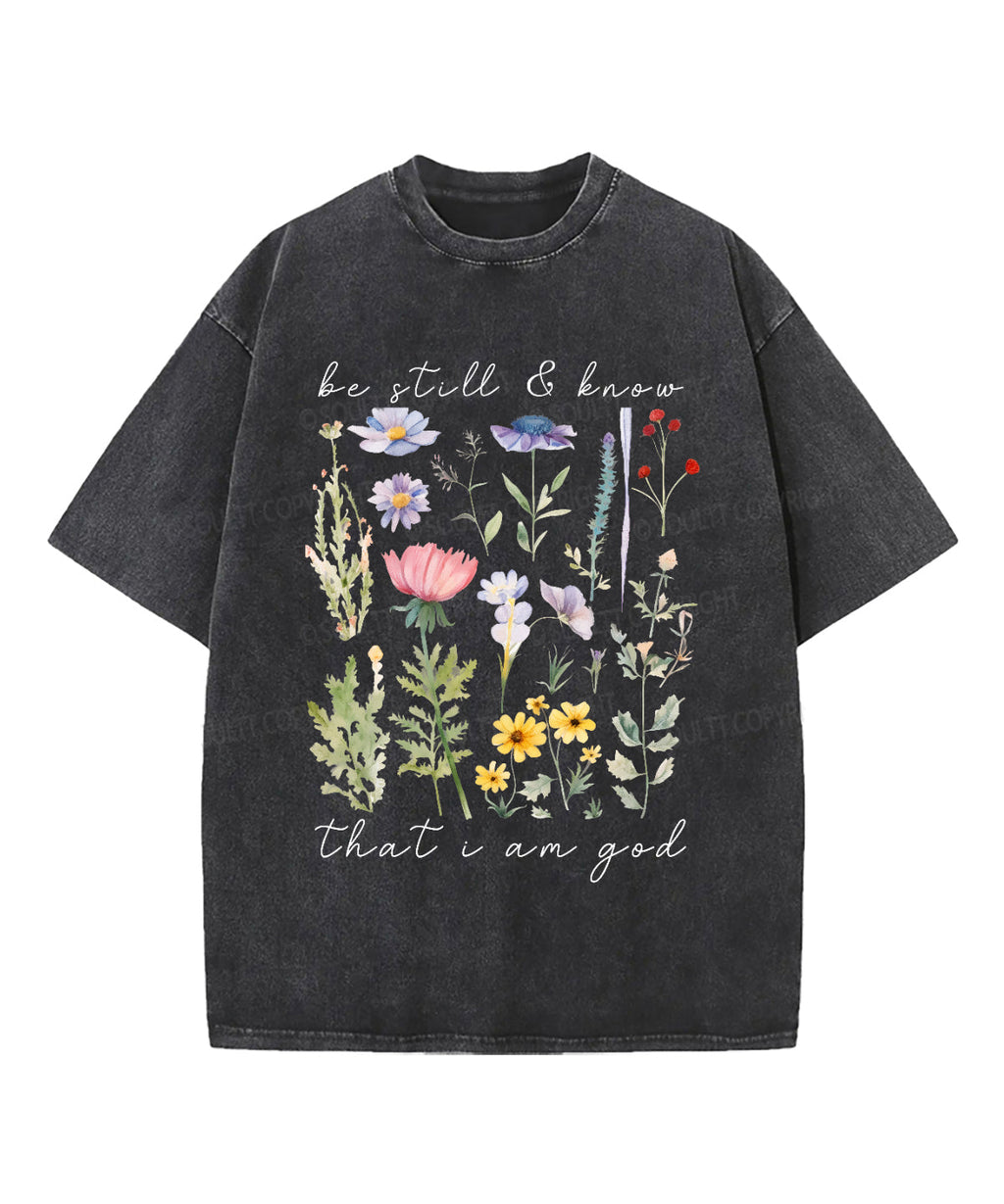 Be Still & Know Washed Christian T-shirt Hoodie, Sweatshirt | CiraTrend.com (Image 1)