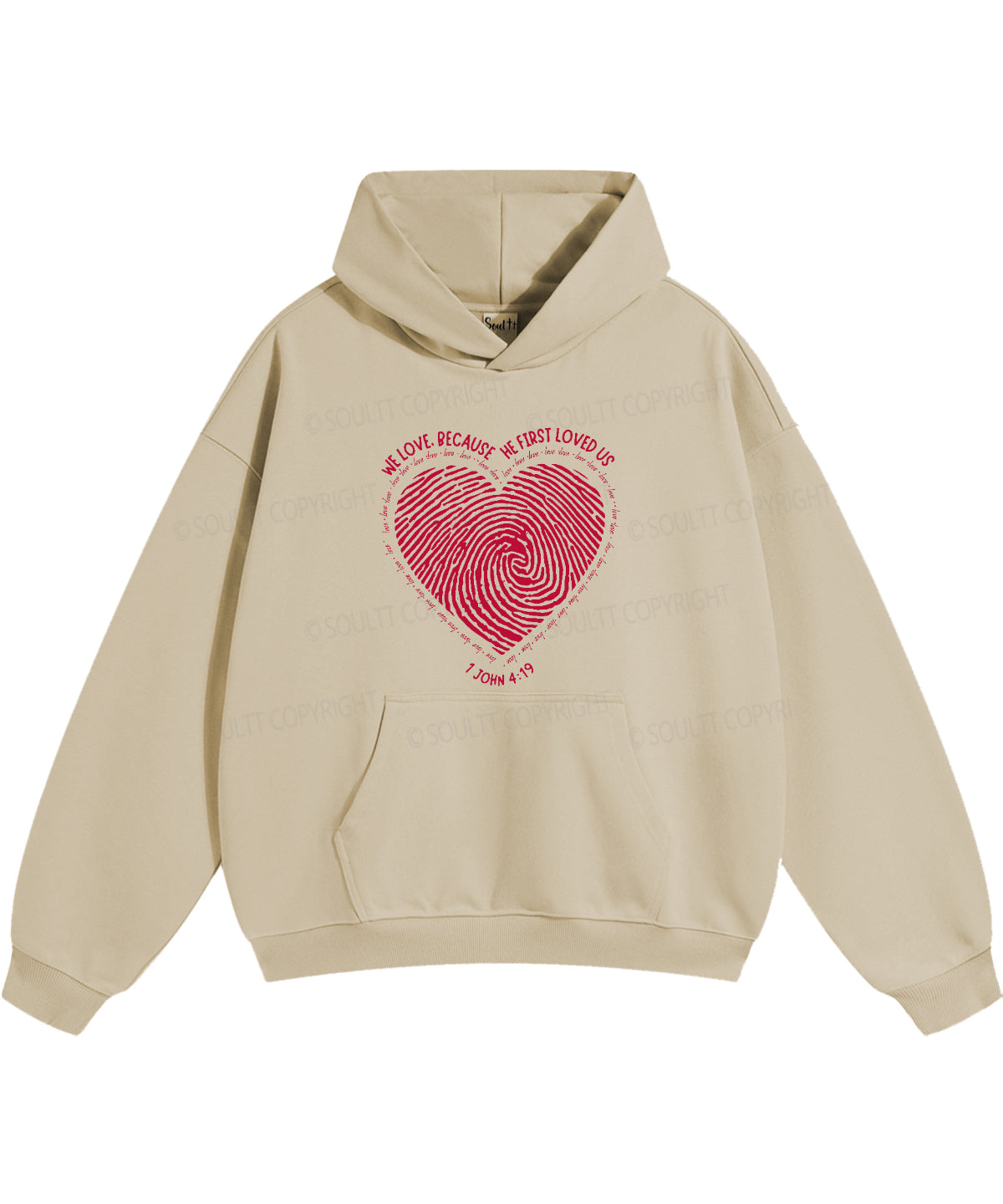 Becuse He First Love Us Cotton Christian Hoodie T-Shirts, Sweatshirt | CiraTrend.com (Image 4)