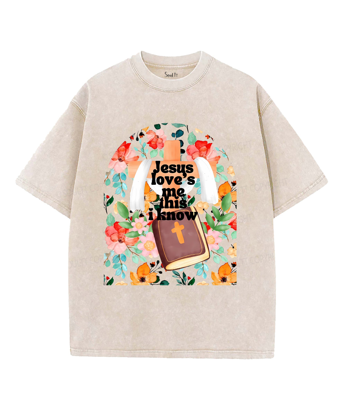 Jesus Love's Me This I Kniw Unisex Washed Christian T-shirt Hoodie, Sweatshirt | CiraTrend.com (Image 1)