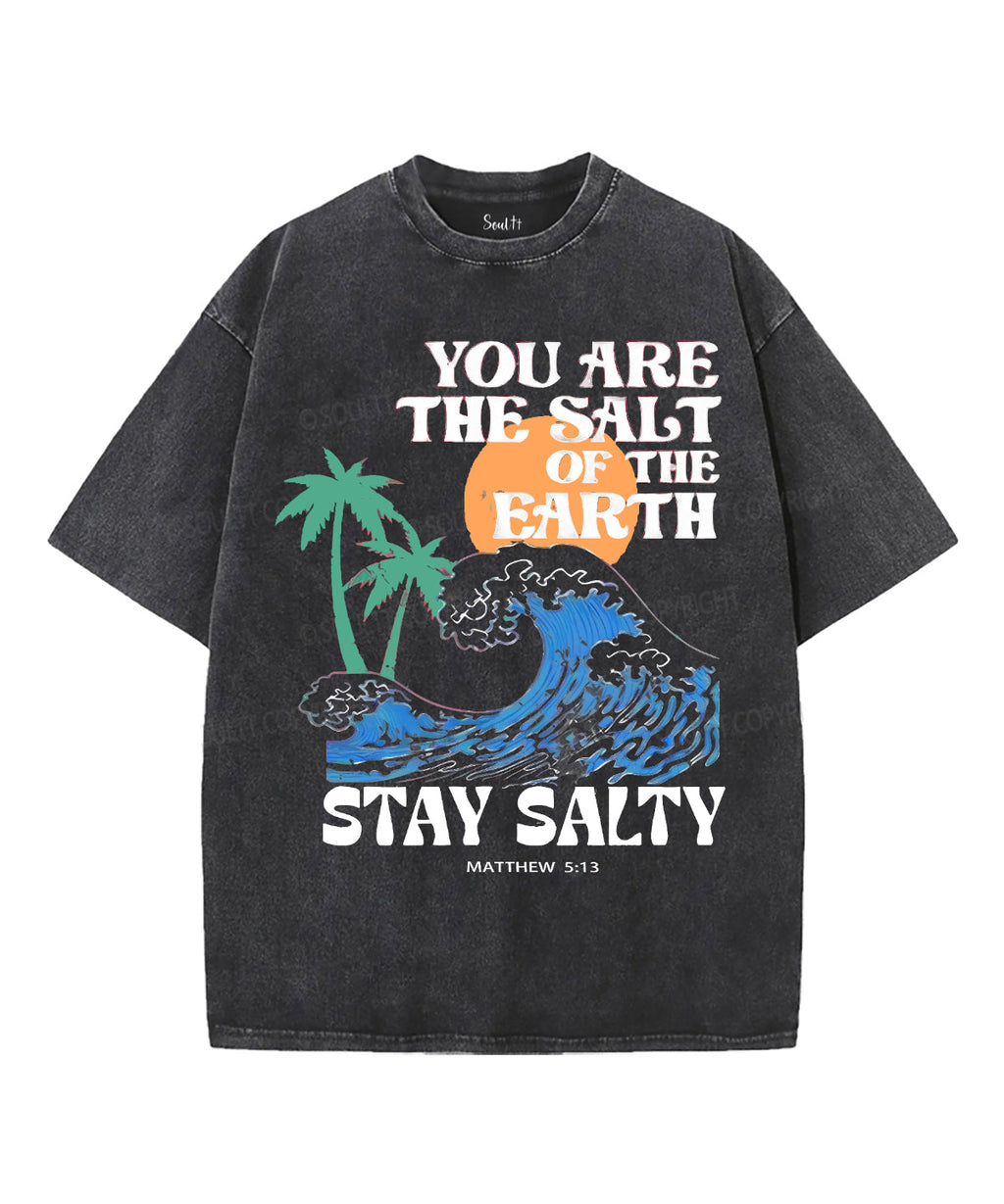 Stay Salty Unisex Washed Christian T-shirt Style012 Hoodie, Sweatshirt | CiraTrend.com (Image 1)