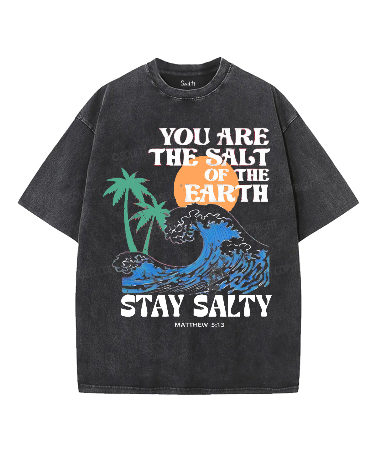 Stay Salty Unisex Washed Christian T-shirt Style012 Hoodie, Sweatshirt | CiraTrend.com (Image 1)