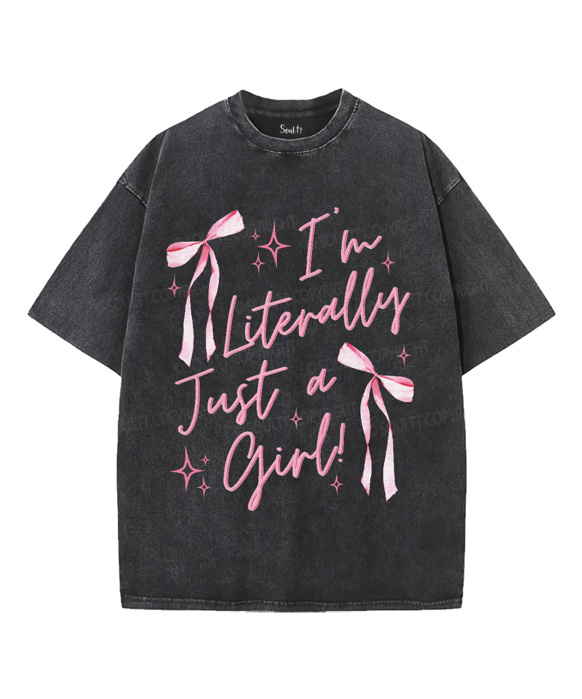 I'm Literally Just A Girl Unisex Washed Christian T-shirt Hoodie, Sweatshirt | CiraTrend.com (Image 1)