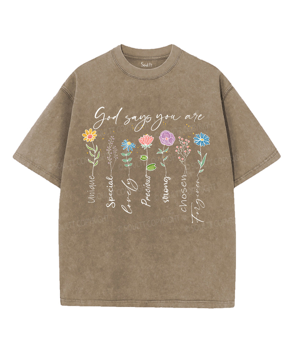 God Says You Are Unisex Washed Christian T-shirt Style003 Hoodie, Sweatshirt | CiraTrend.com (Image 5)