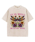 It Is Well With My Soul Unisex Washed Christian T-shirt Style008 Hoodie, Sweatshirt | CiraTrend.com (Image 1)