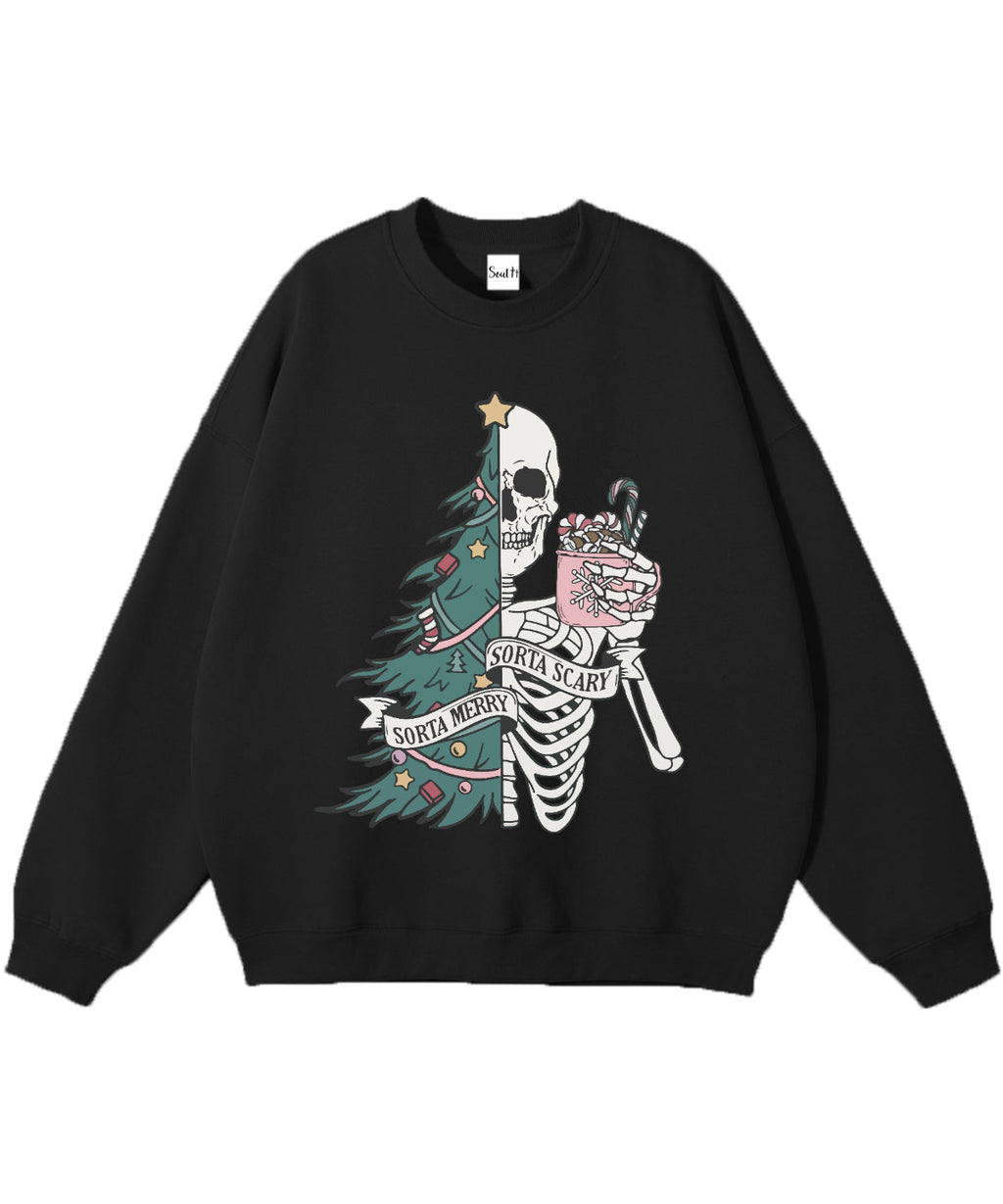 Sorta Merry Sorta Scary Cotton Christian Sweatshirt T-Shirts, Hoodie | CiraTrend.com (Image 1)