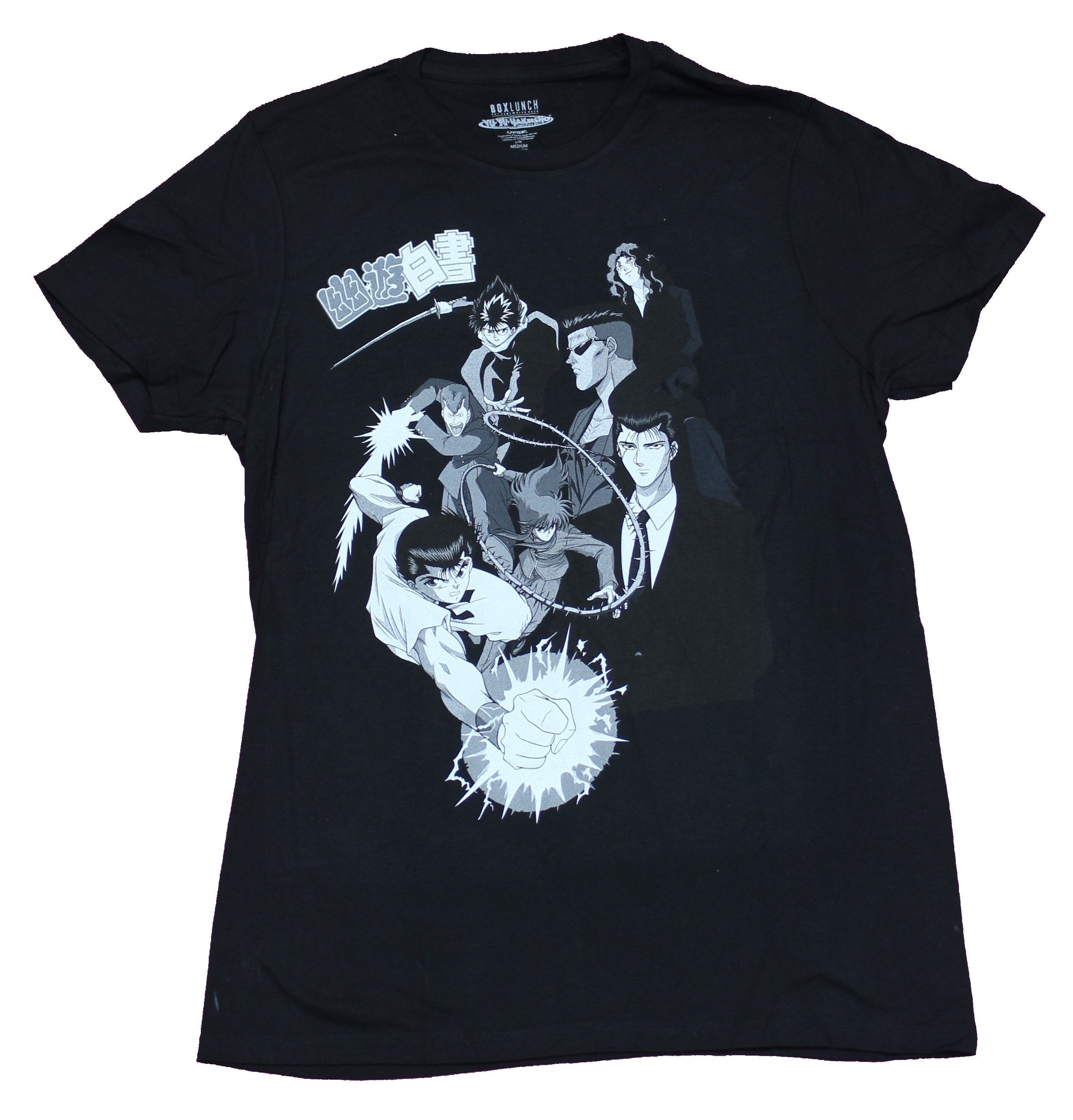 Yu Yu Hakusho 7 Character Collage B & W T-Shirts, Hoodie, Sweatshirt