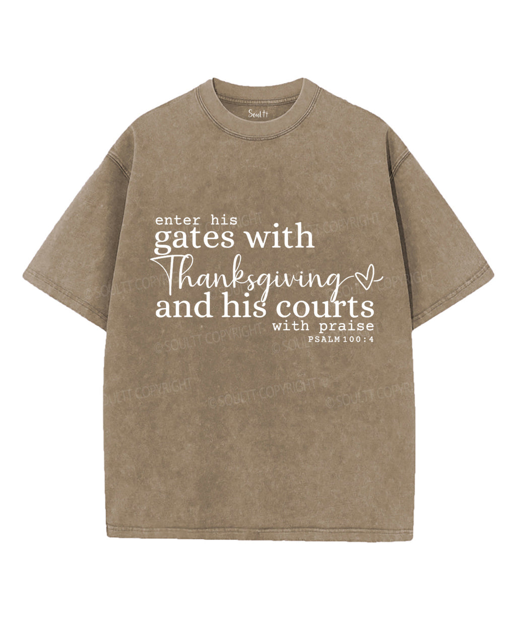Enter His Gates Unisex Washed Christian T-shirt Hoodie, Sweatshirt | CiraTrend.com (Image 5)
