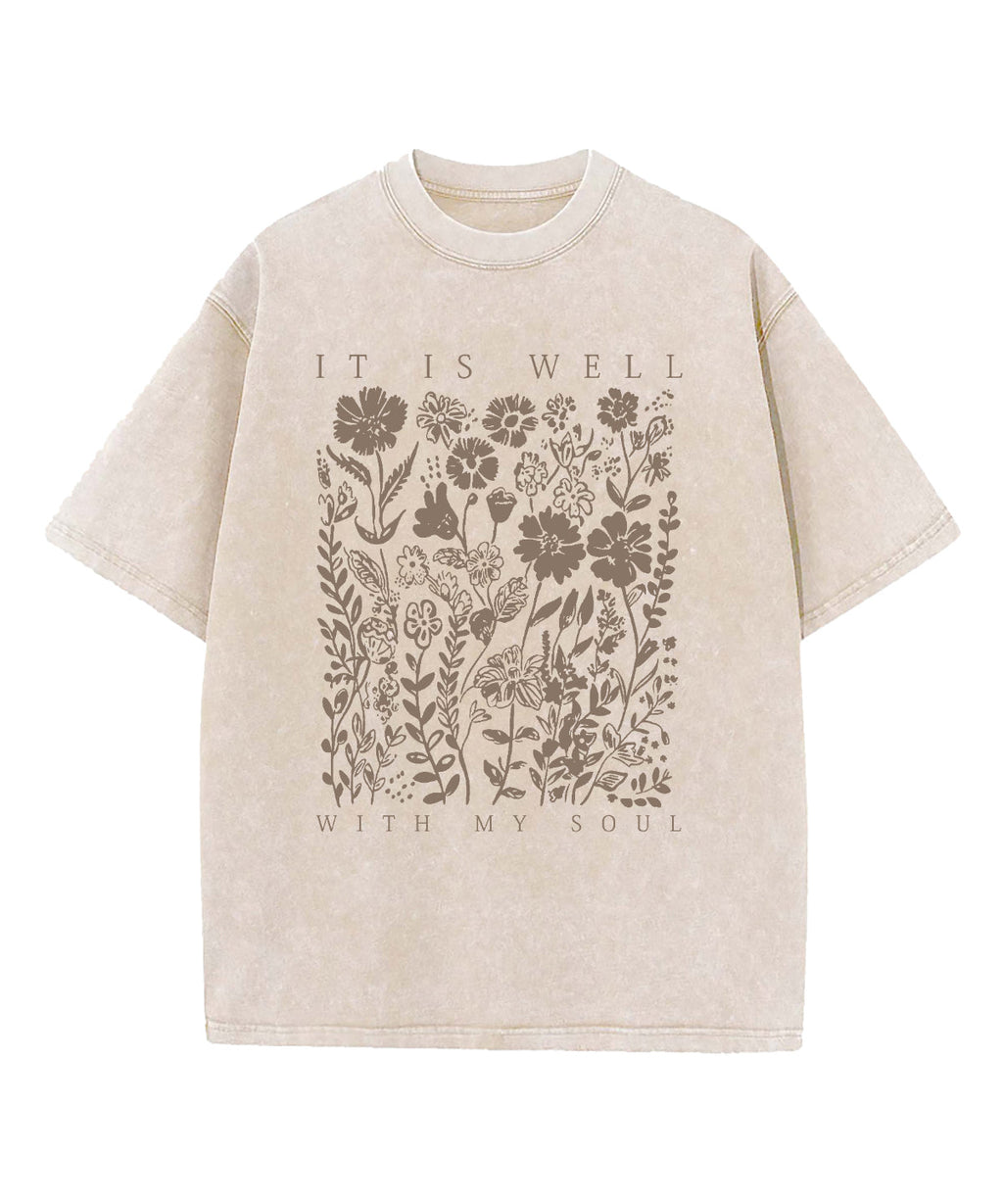 It Is Well With My Soul Washed Christian T-shirt Style011 Hoodie, Sweatshirt | CiraTrend.com (Image 2)