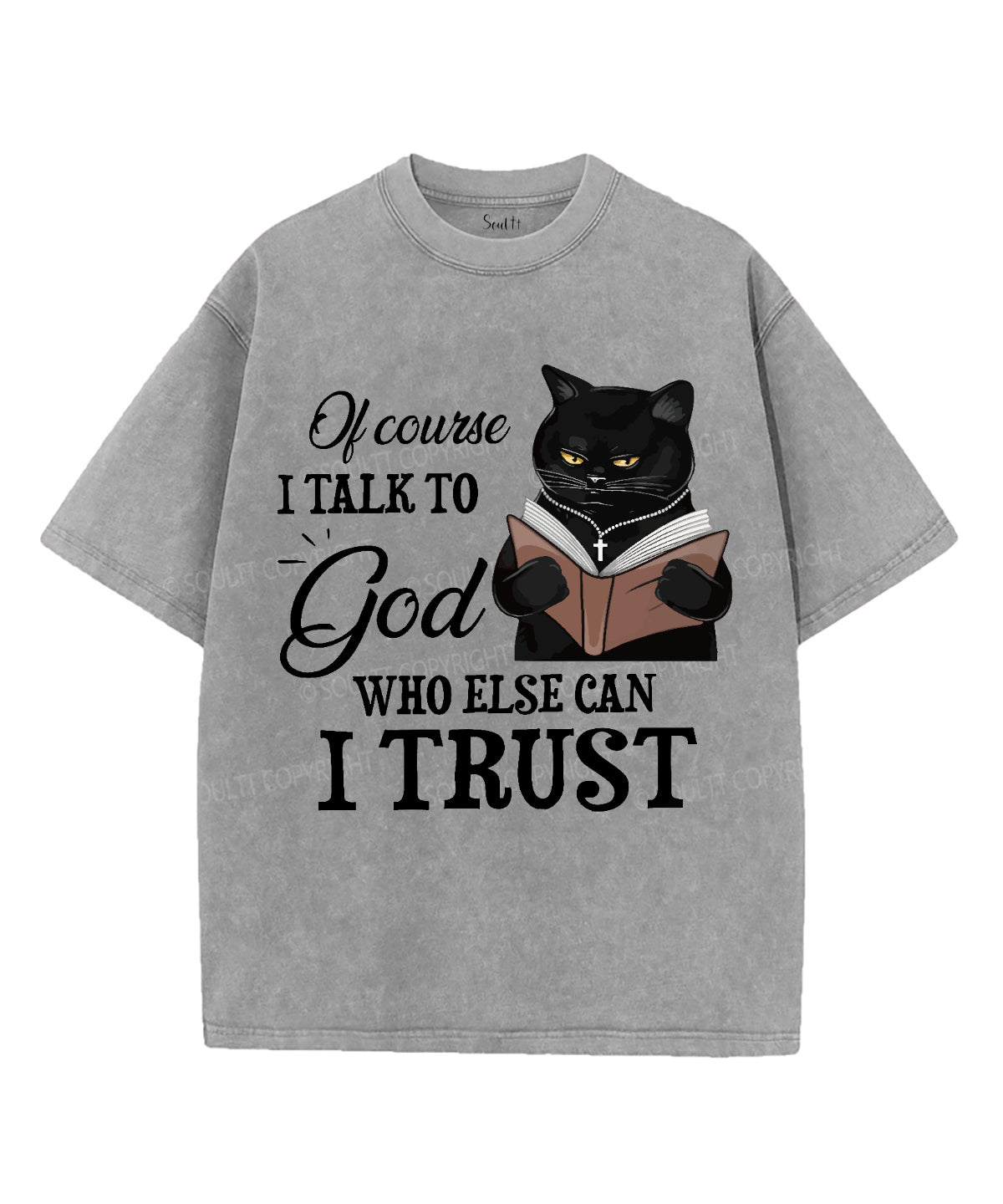 Of Course I Talk To God Washed Christian T-shirt Hoodie, Sweatshirt | CiraTrend.com (Image 3)