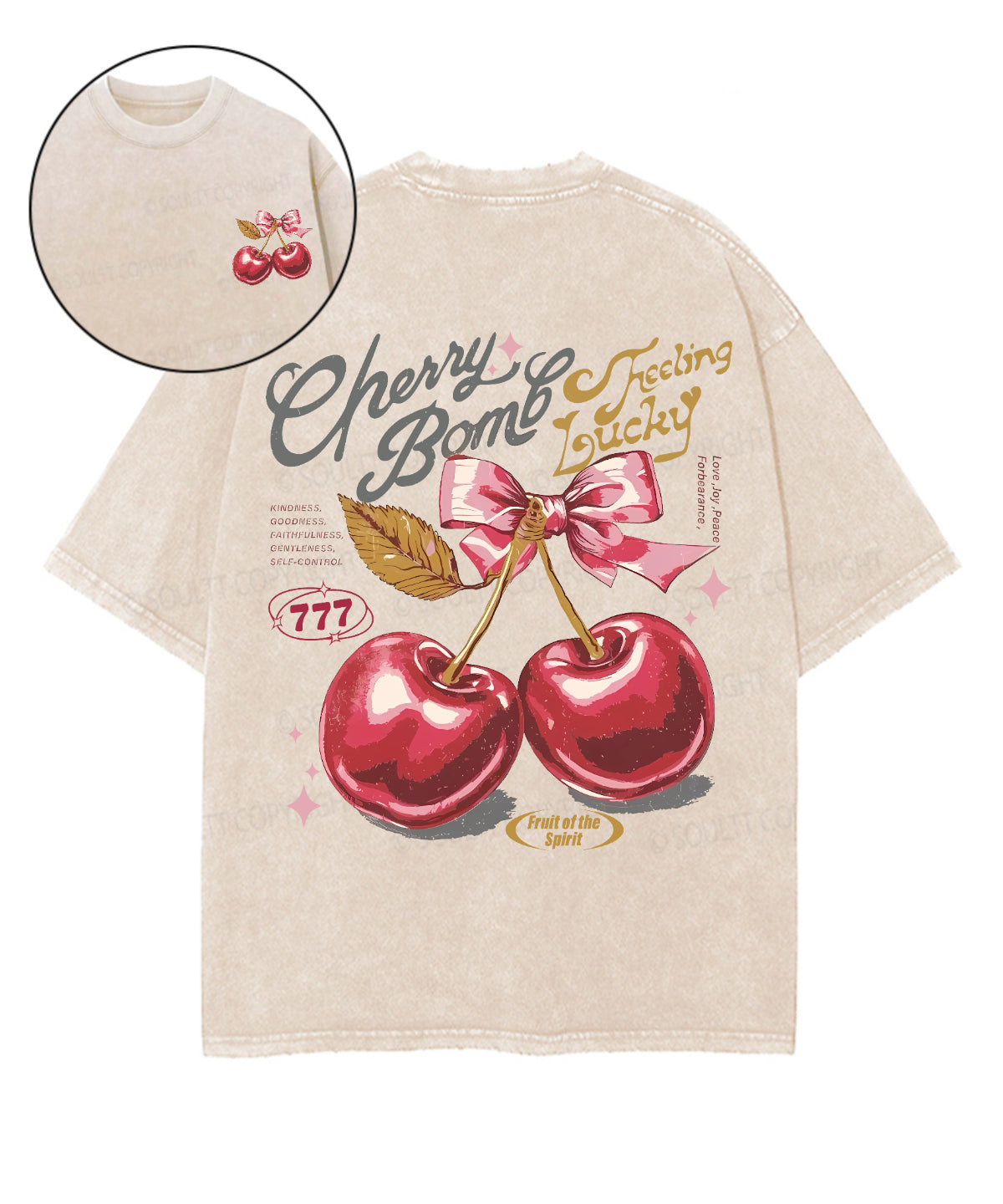 Fruit Of The Spirit Double Sided Unisex Washed Christian T-shirt Style032 Hoodie, Sweatshirt | CiraTrend.com (Image 1)
