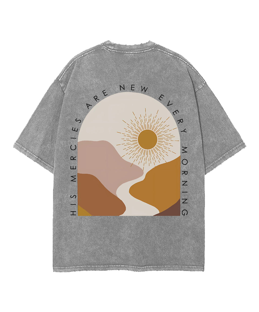 His Mercies Are New Double Sided Unisex Washed Christian T-shirt Hoodie, Sweatshirt | CiraTrend.com (Image 5)