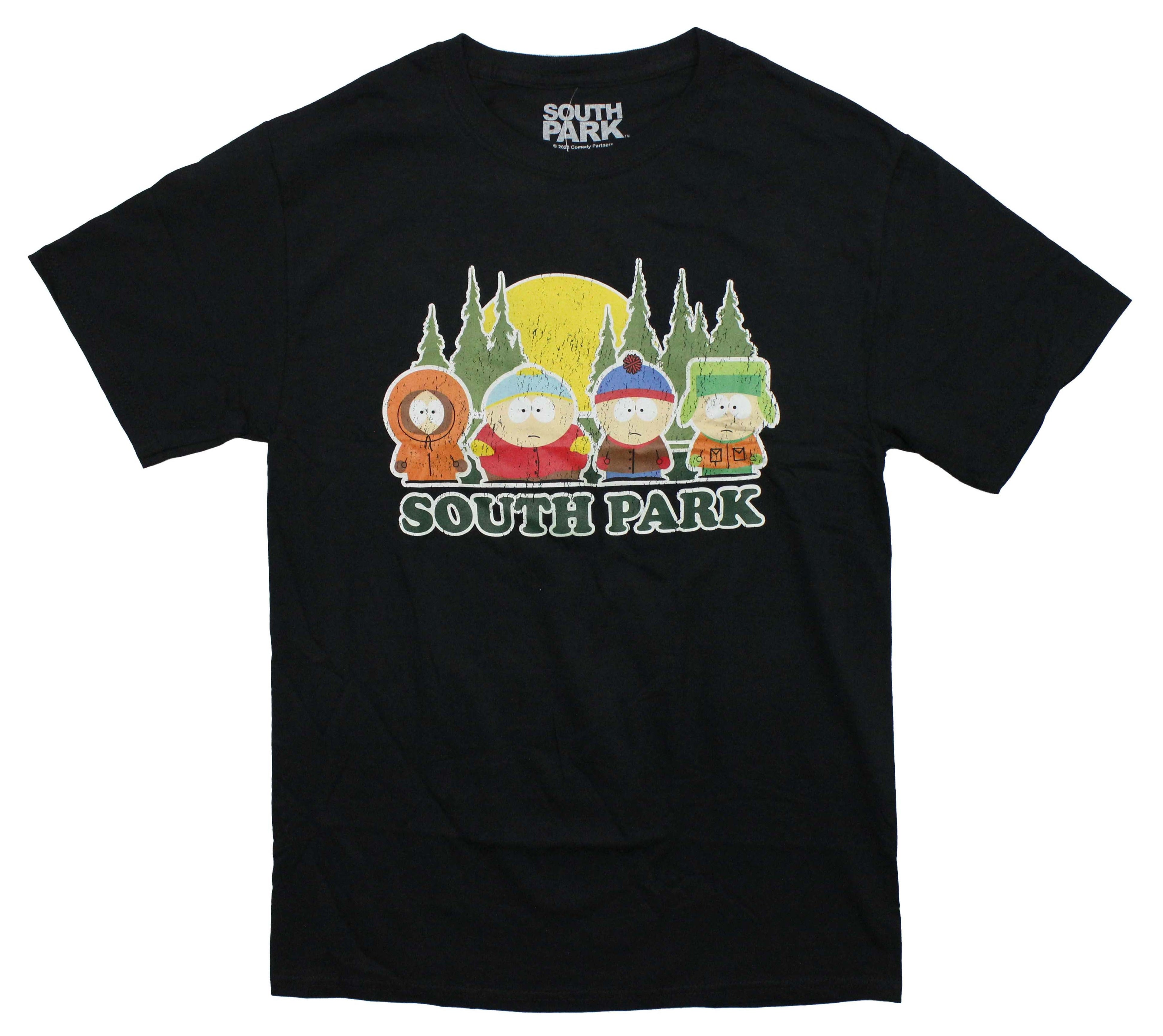 South Park Mens T-Shirt - Distressed Sunset Standing Group Hoodie, Sweatshirt | CiraTrend.com
