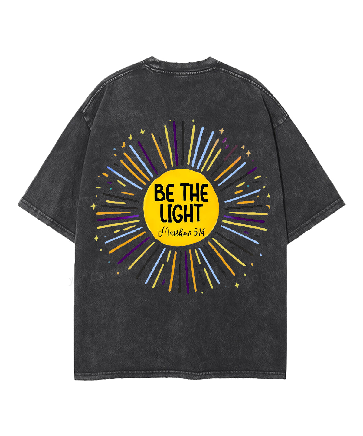 Be The Light Double Sided Unisex Washed Christian T-shirt Style001 Hoodie, Sweatshirt | CiraTrend.com (Image 2)