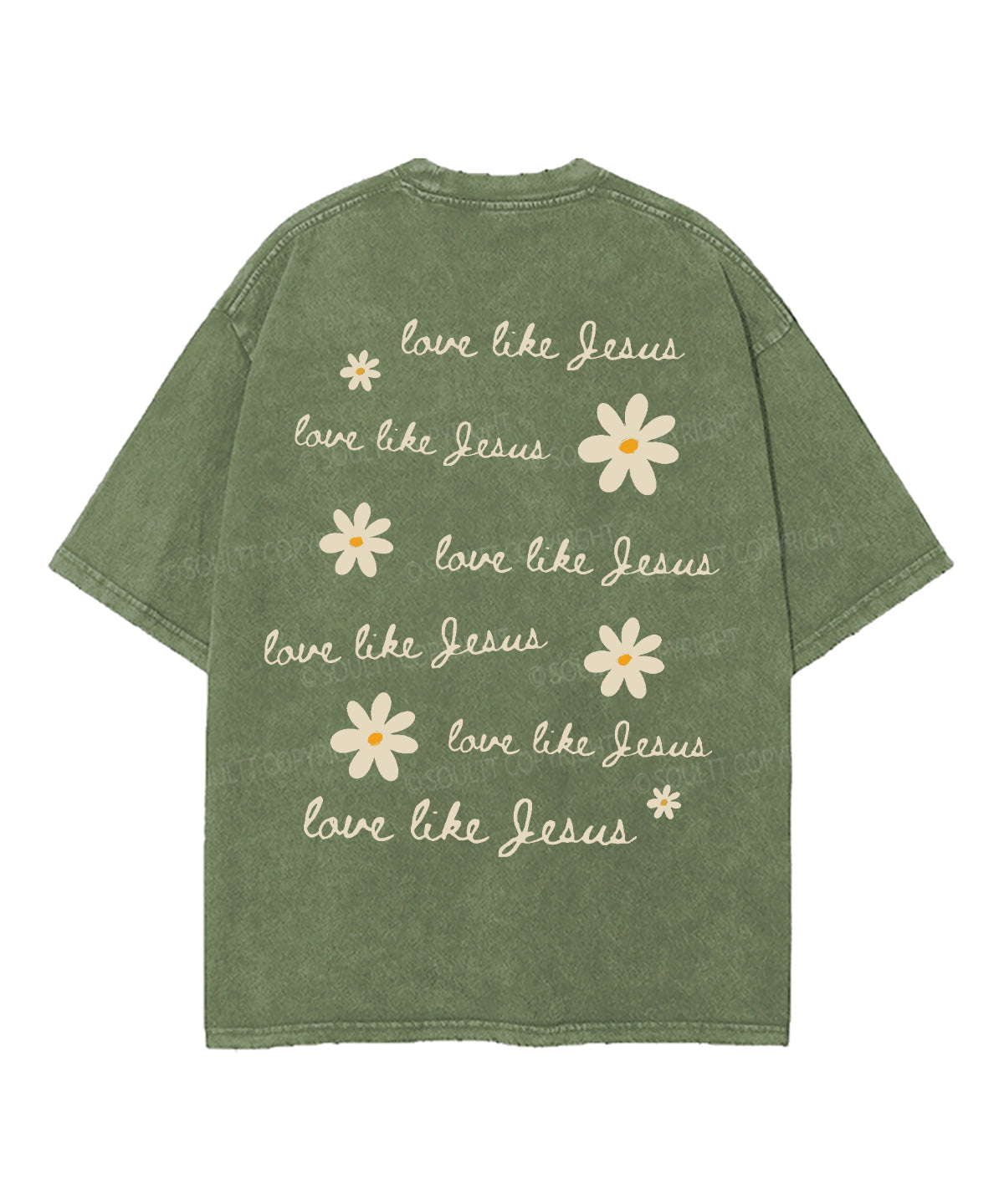 Love Like Jesus Double Sided Unisex Washed Christian T-shirt Style002 Hoodie, Sweatshirt | CiraTrend.com (Image 2)