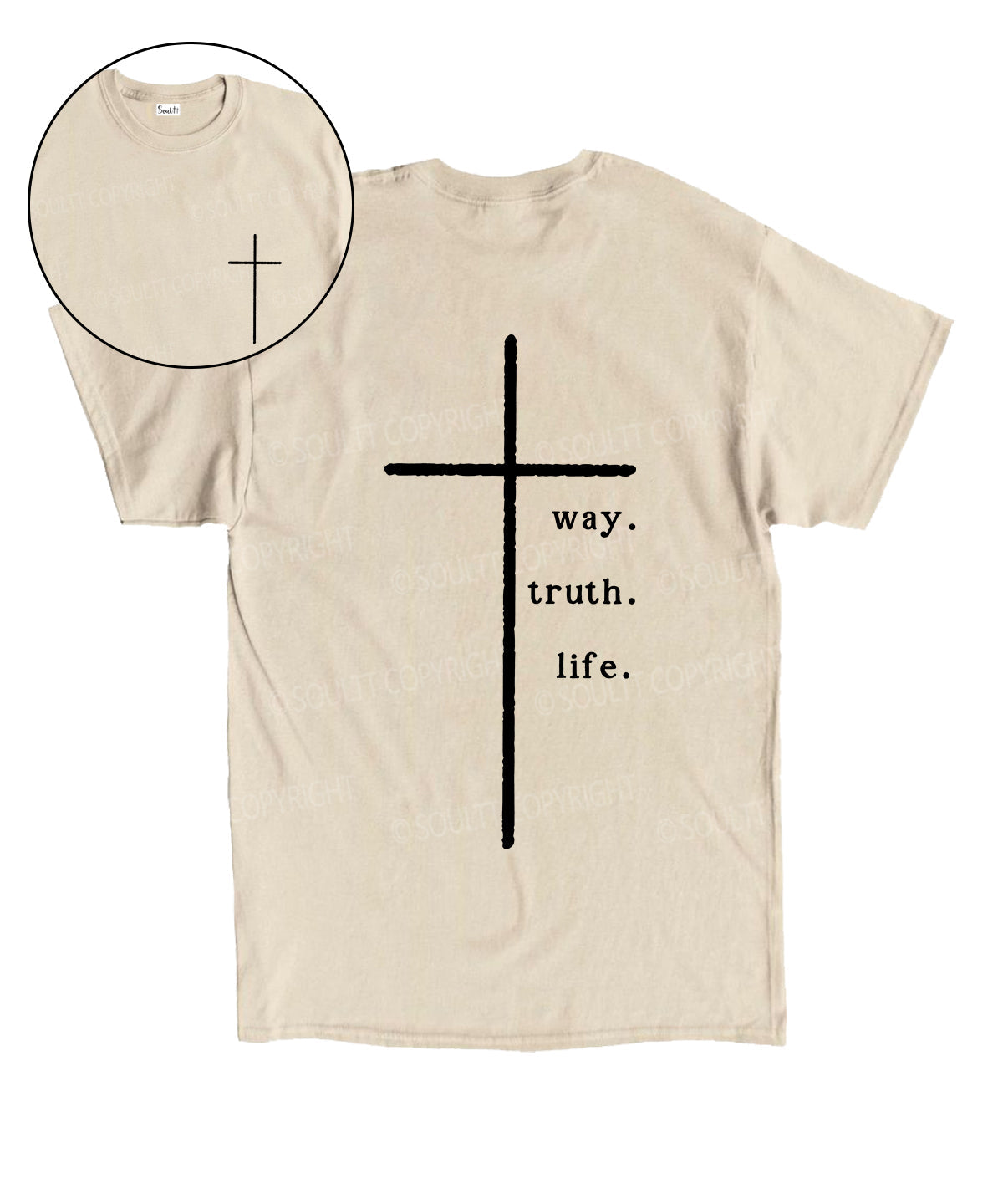 He Is The Way Unisex Cotton Christian T-Shirt Hoodie, Sweatshirt | CiraTrend.com (Image 1)