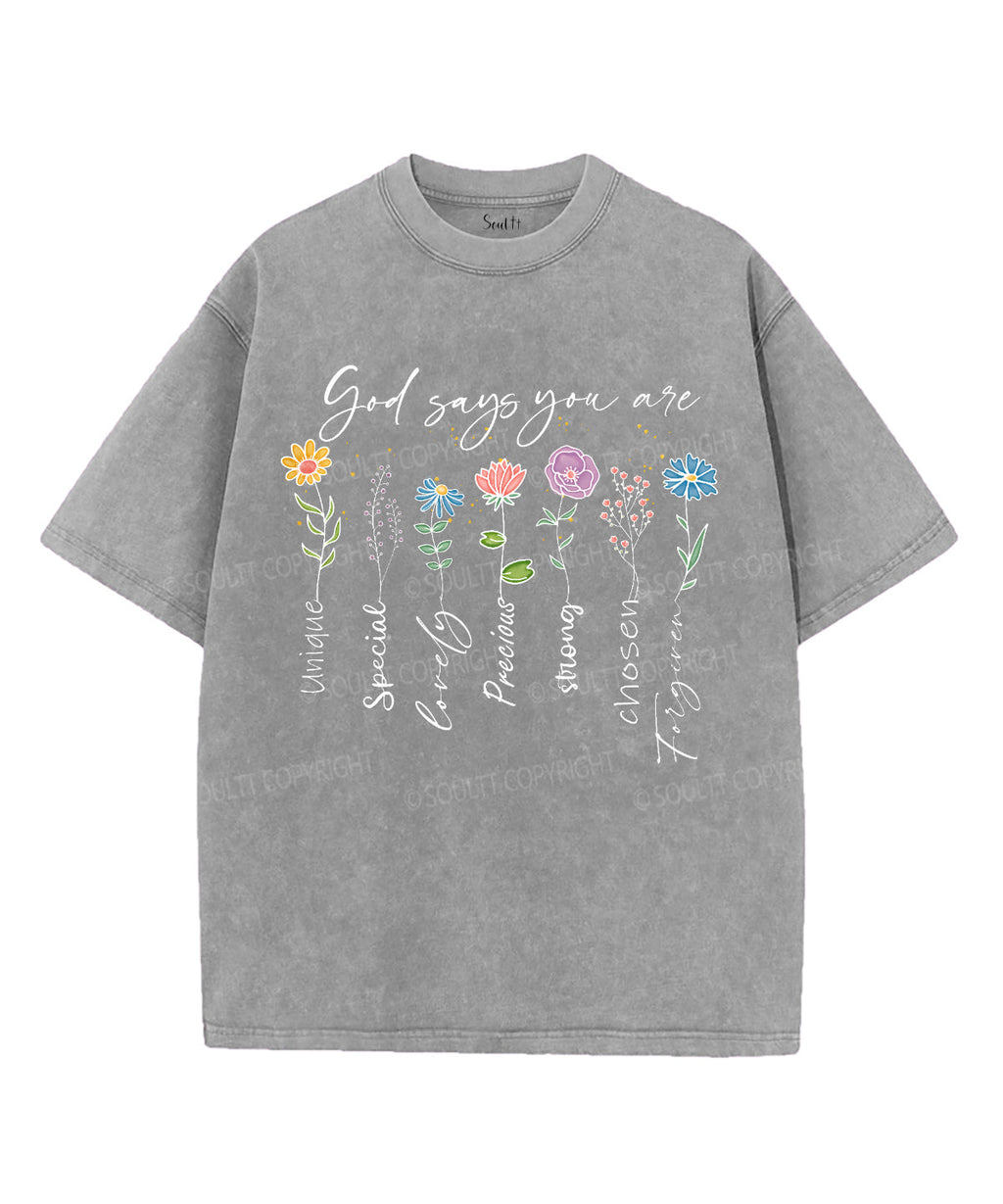 God Says You Are Unisex Washed Christian T-shirt Style003 Hoodie, Sweatshirt | CiraTrend.com (Image 3)