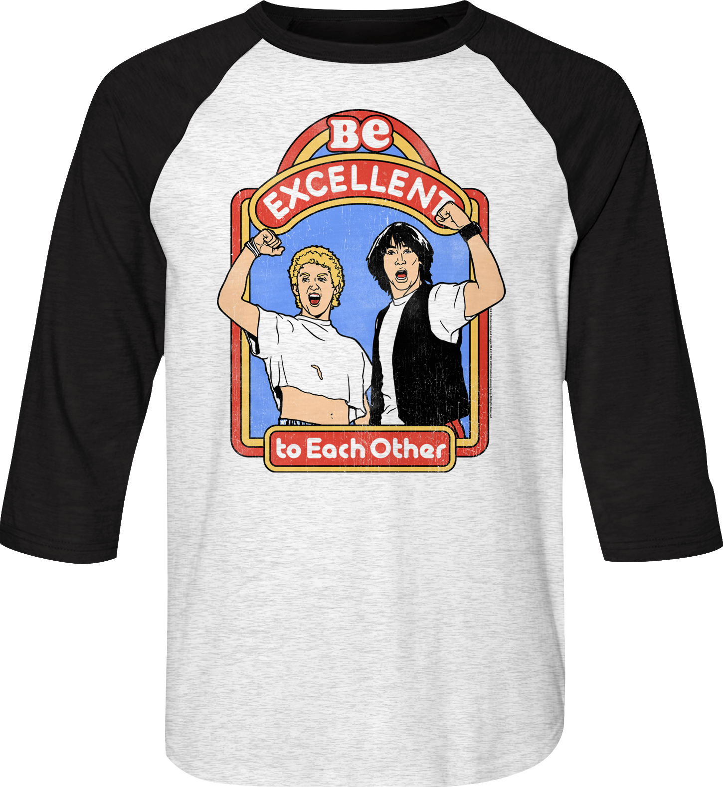 Be Excellent Bill and Ted's Excellent Adventure Raglan Baseball Shirt Hoodie, Sweatshirt | CiraTrend.com (Image 1)
