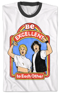 Be Excellent Bill and Ted's Excellent Adventure Ringer Shirt Hoodie, Sweatshirt | CiraTrend.com