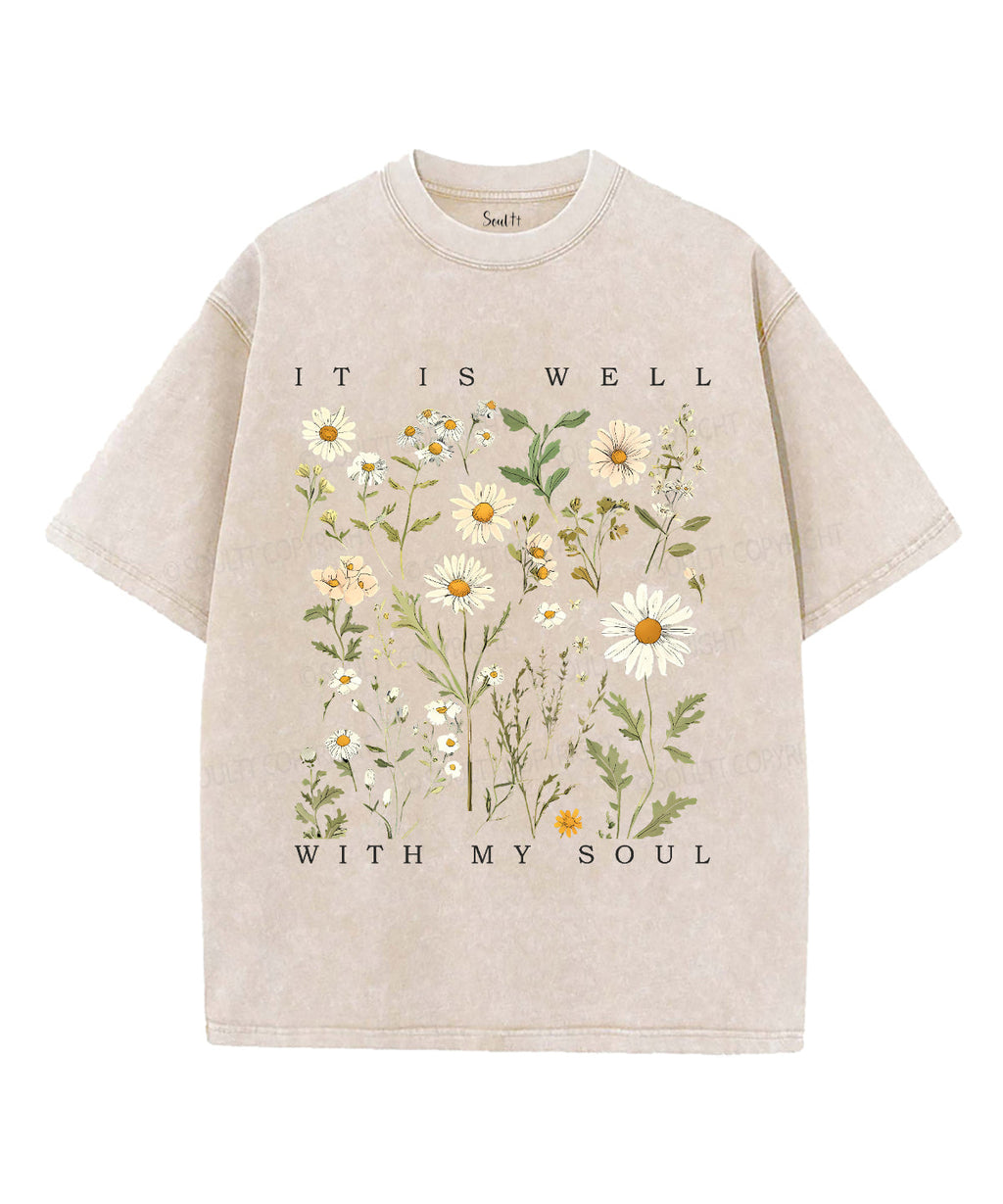 It Is Well With My Soul Unisex Washed Christian T-shirt Style007 Hoodie, Sweatshirt | CiraTrend.com (Image 5)