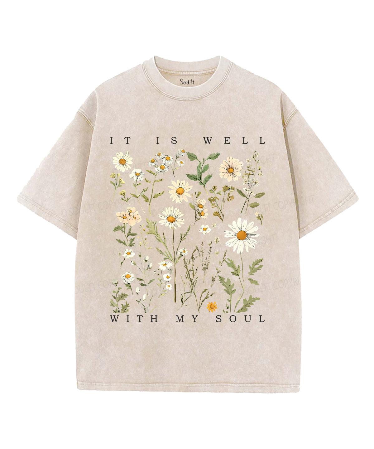 It Is Well With My Soul Unisex Washed Christian T-shirt Style007 Hoodie, Sweatshirt | CiraTrend.com (Image 5)