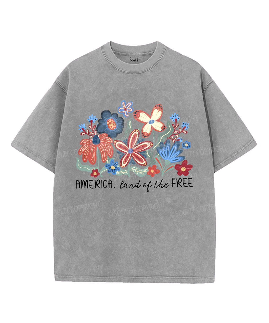 Land Of The Free Unisex Washed Christian T-shirt Style004 Hoodie, Sweatshirt | CiraTrend.com (Image 2)