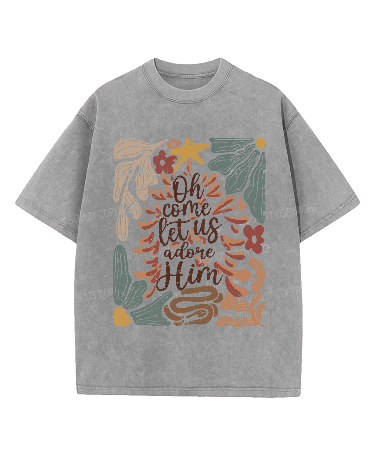 Oh Come Let Us Adore Hom Washed Christian T-shirt Hoodie, Sweatshirt | CiraTrend.com (Image 4)