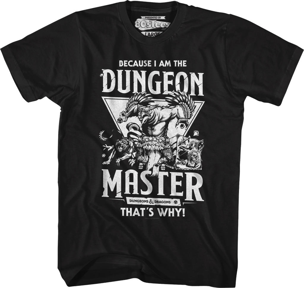 Because I Am The Dungeon Master That's Why Dungeons & Dragons T-Shirt Hoodie, Sweatshirt | CiraTrend.com (Image 1)