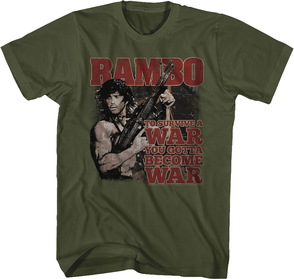 Become War Rambo T-Shirt Hoodie, Sweatshirt | CiraTrend.com (Image 1)