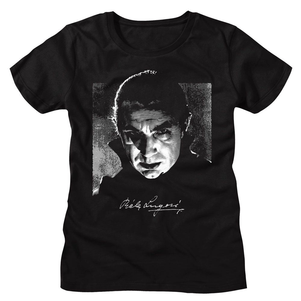 Bela Lugosi - BW Photo And Signature Womens T-Shirt Hoodie, Sweatshirt | CiraTrend.com
