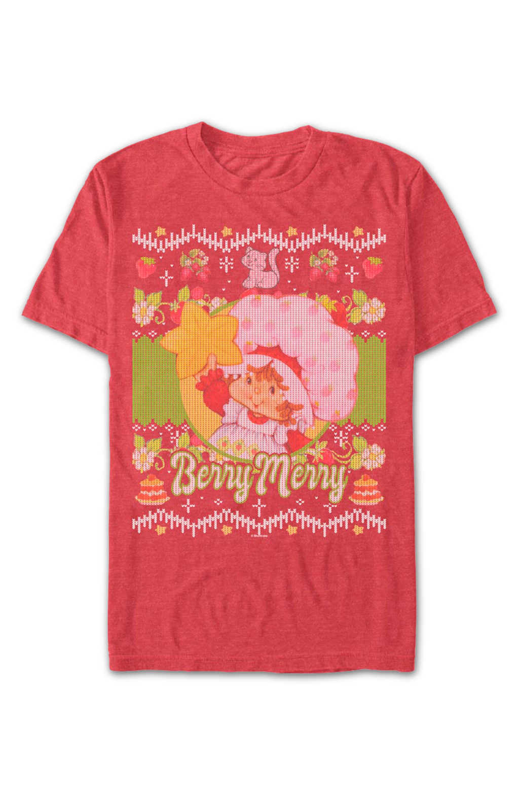 Berry Merry Faux Ugly Christmas Sweater Strawberry Shortcake T-Shirt Hoodie, Sweatshirt | CiraTrend.com (Image 2)