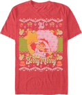 Berry Merry Faux Ugly Christmas Sweater Strawberry Shortcake T-Shirt Hoodie, Sweatshirt | CiraTrend.com (Image 1)