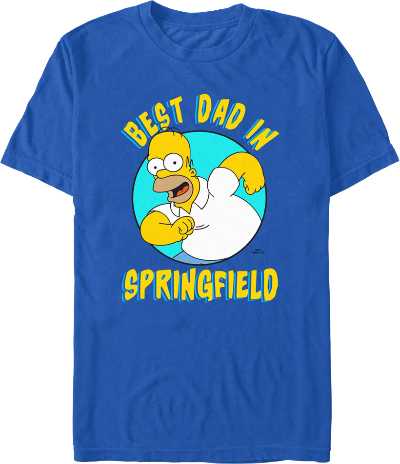Best Dad In Springfield Simpsons T-Shirt Hoodie, Sweatshirt | CiraTrend.com (Image 1)