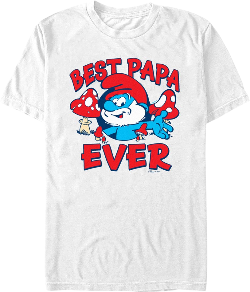 Best Papa Ever Smurfs T-Shirt Hoodie, Sweatshirt | CiraTrend.com (Image 1)