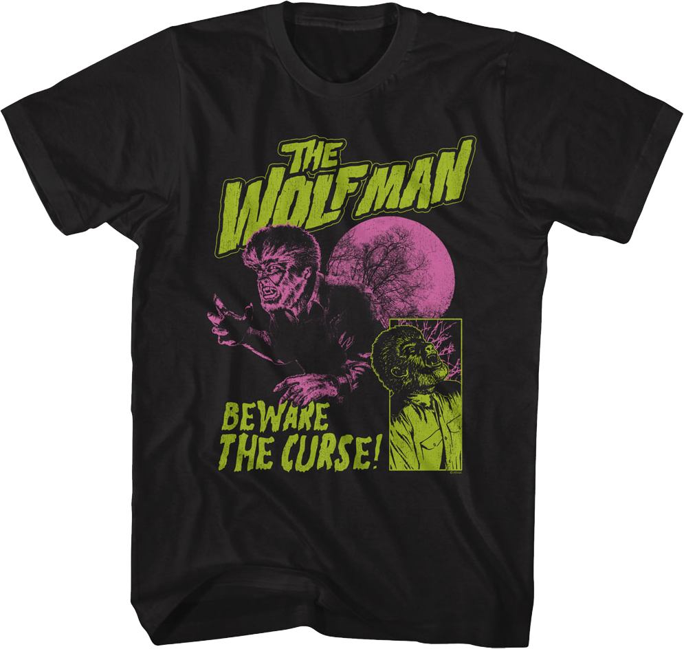 Beware The Curse Wolf Man T-Shirt Hoodie, Sweatshirt | CiraTrend.com (Image 1)