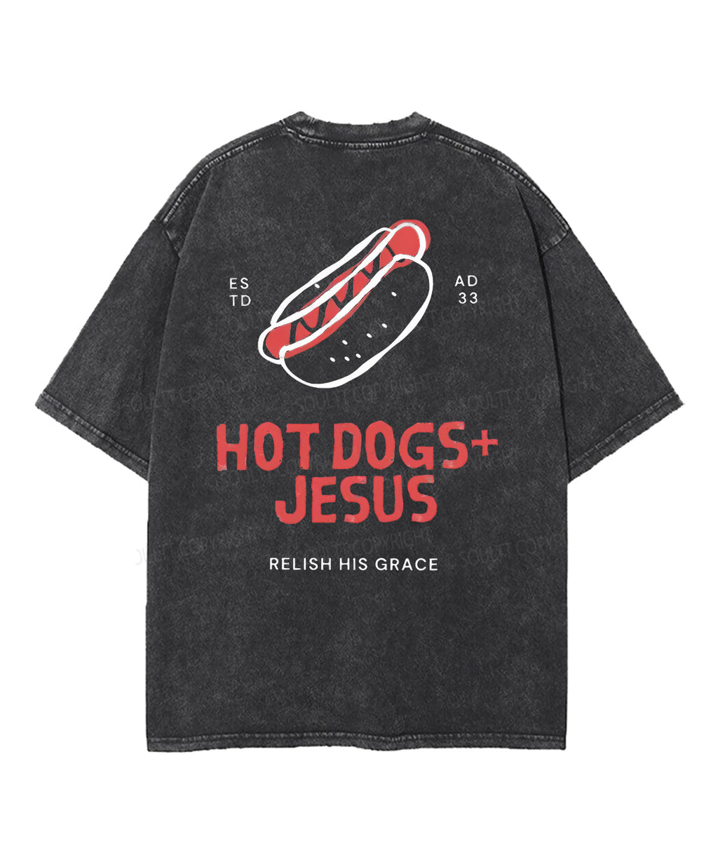 Hot Dogs Jesus Double Sided Washed Christian T-Shirts, Hoodie, Sweatshirt