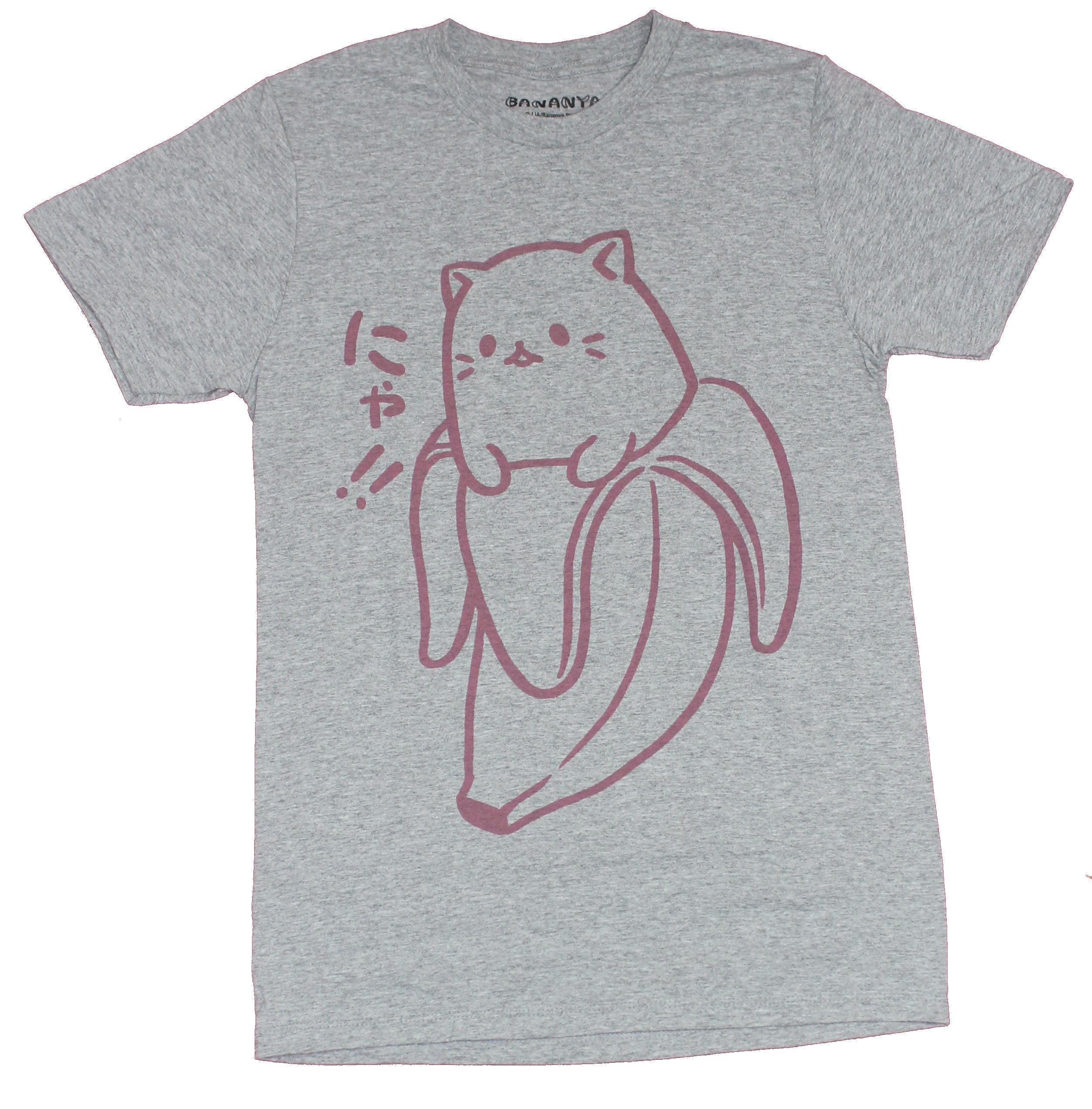 Bananya Mens T-Shirt - Banana Cat Singing Outline Image Hoodie, Sweatshirt | CiraTrend.com