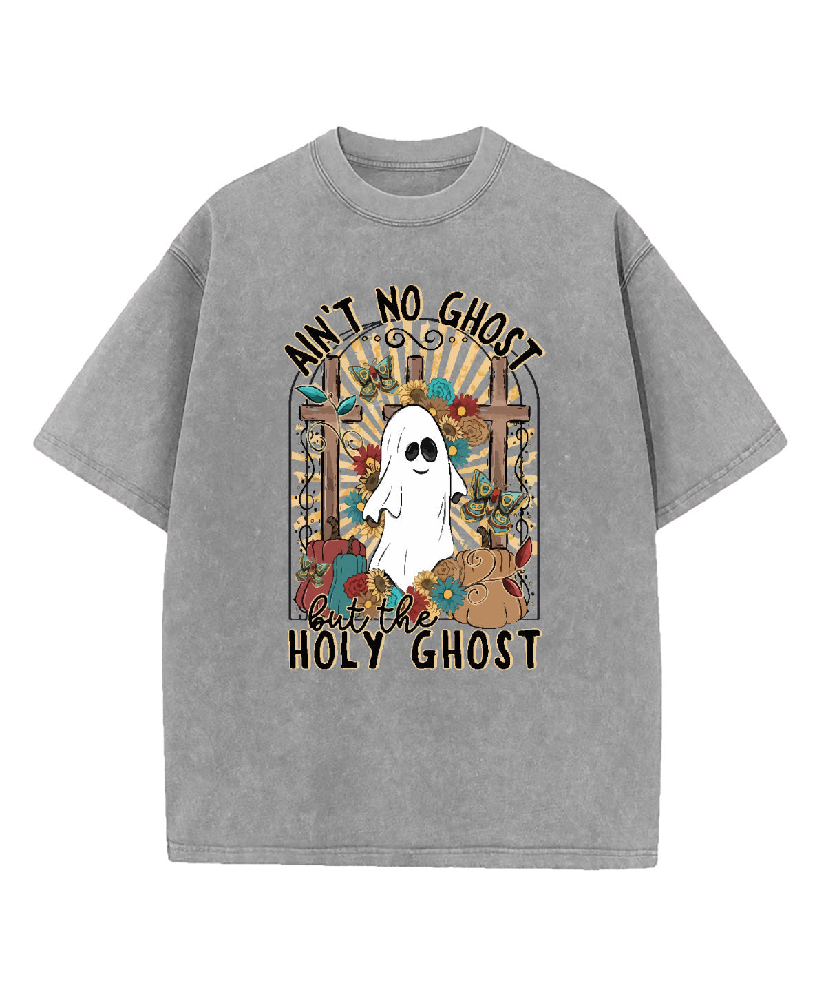 Ain't No Ghost Holy Ghost Washed Christian T-shirt Hoodie, Sweatshirt | CiraTrend.com (Image 4)