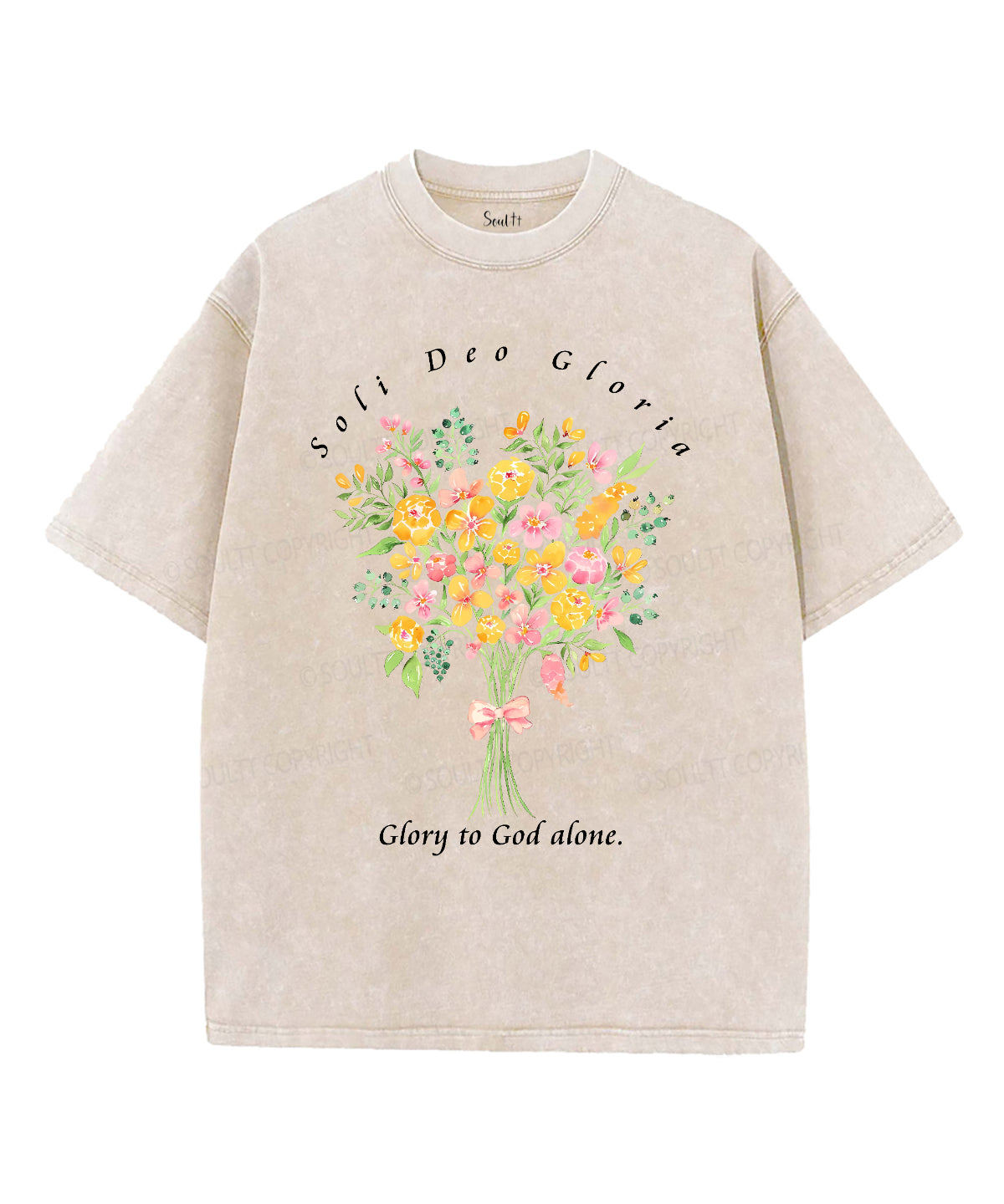 SOLI DEO GLORIA Unisex Washed Christian T-shirt Hoodie, Sweatshirt | CiraTrend.com (Image 2)