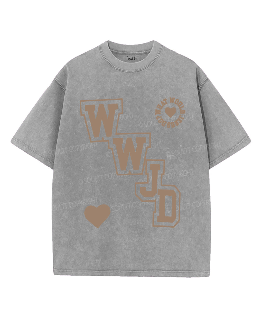 WWJD Unisex Washed Christian T-shirt Hoodie, Sweatshirt | CiraTrend.com (Image 2)