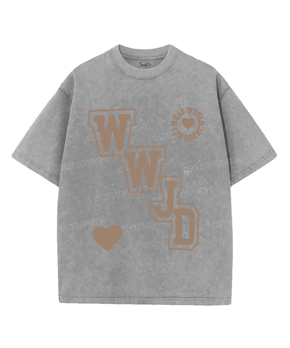 WWJD Unisex Washed Christian T-shirt Hoodie, Sweatshirt | CiraTrend.com (Image 2)