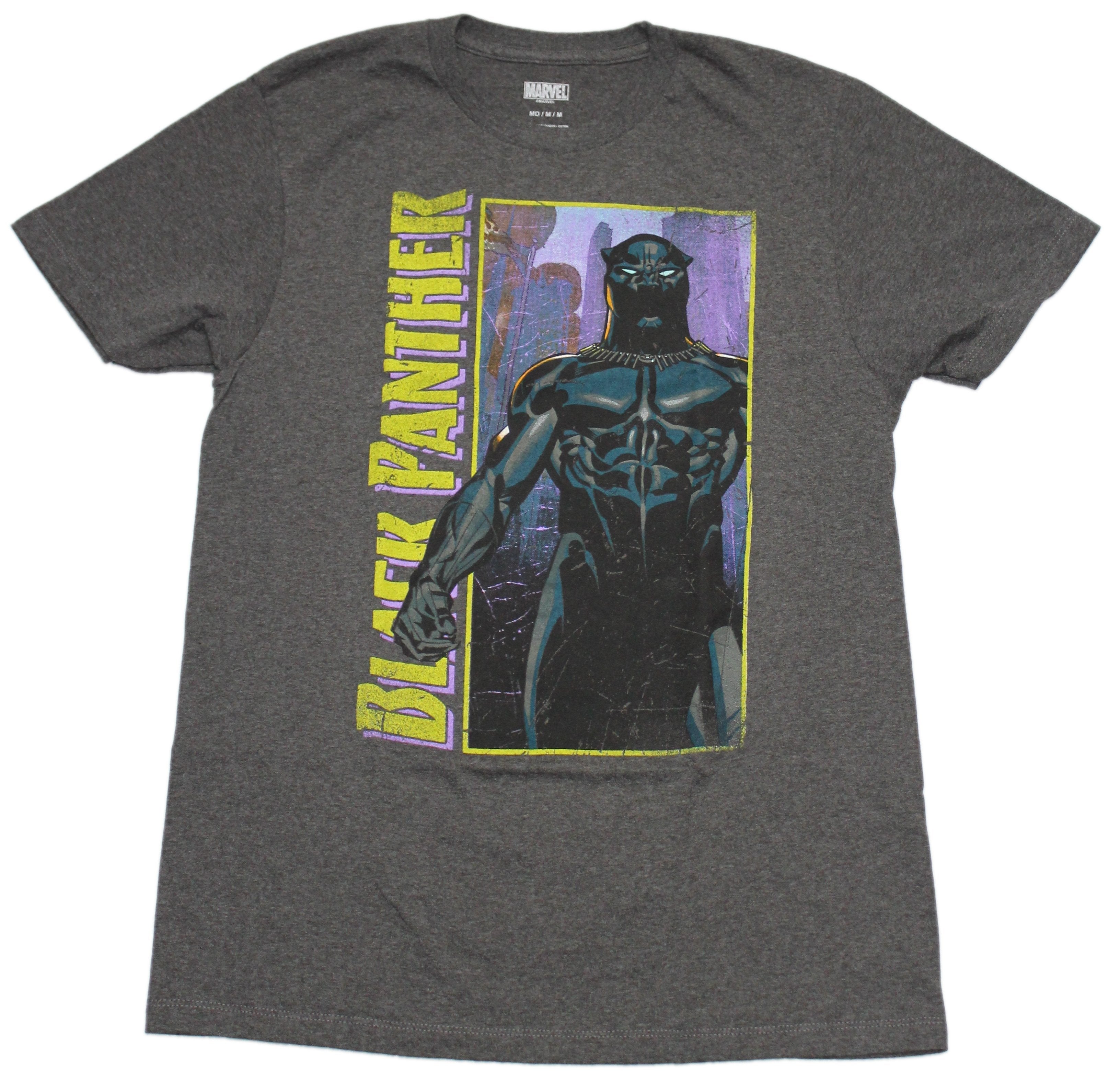 Black Panther Mens T-Shirt - Comic Style In Yellow Box & logo Hoodie, Sweatshirt | CiraTrend.com