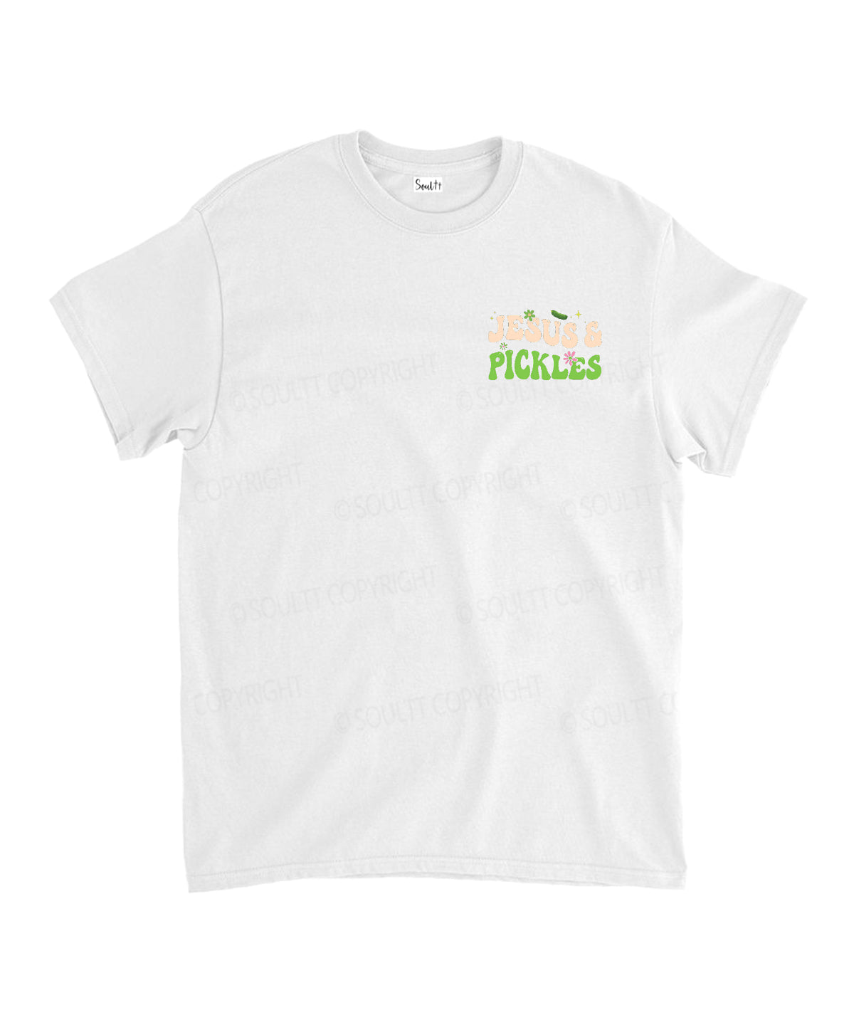 Love Jesus And Love Pickles Double Sided Unisex Cotton Christian T-Shirt Hoodie, Sweatshirt | CiraTrend.com (Image 2)