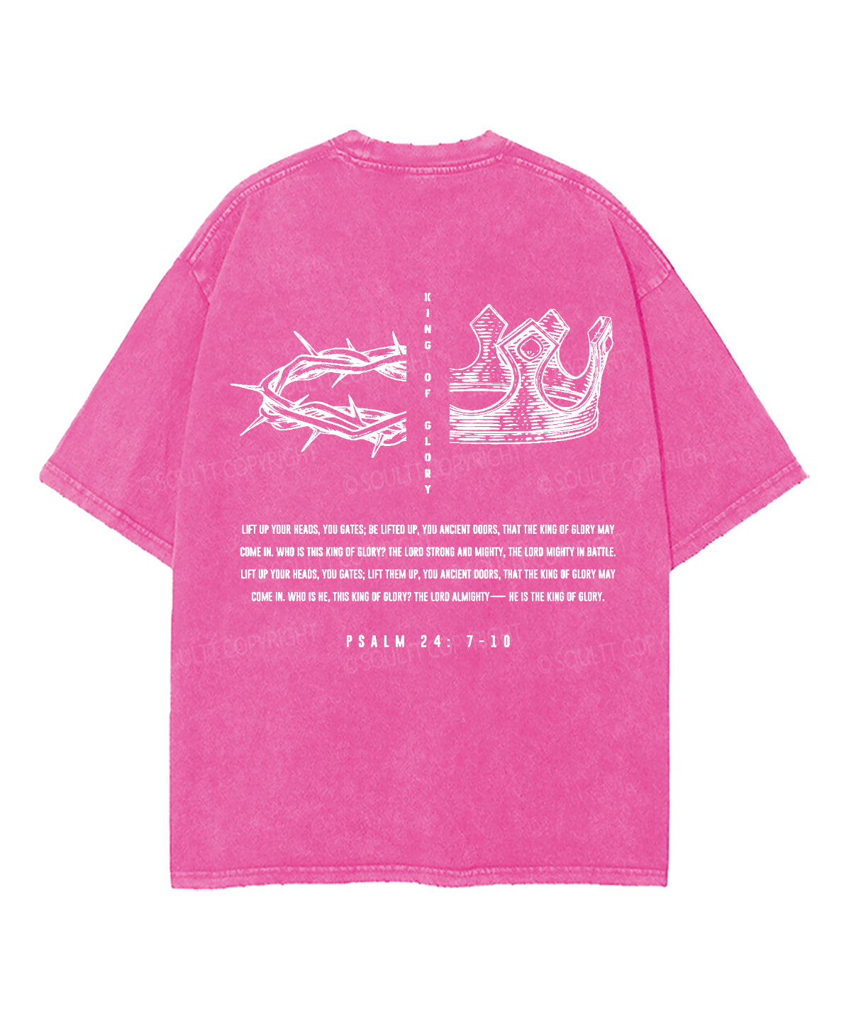 King Of Glory Double Sided Washed Christian T-shirt Hoodie, Sweatshirt | CiraTrend.com (Image 5)