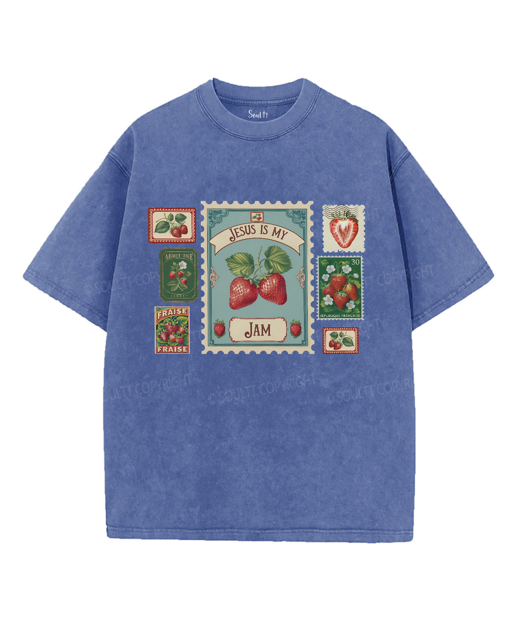 Jesus Is My Jam Unisex Washed Christian T-shirt Hoodie, Sweatshirt | CiraTrend.com (Image 3)