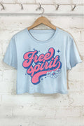 Free Spirit Graphic Short Crop Top