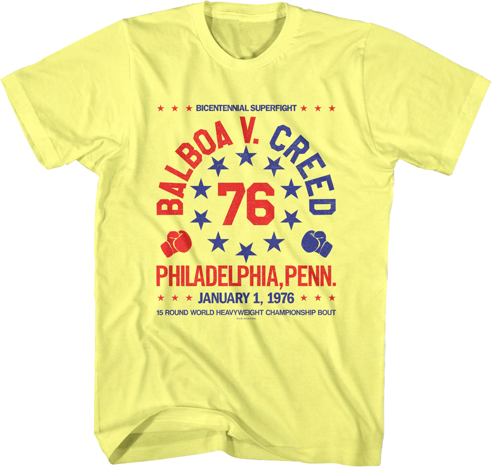 Bicentennial Superfight Balboa V. Creed Rocky T-Shirt Hoodie, Sweatshirt | CiraTrend.com (Image 1)