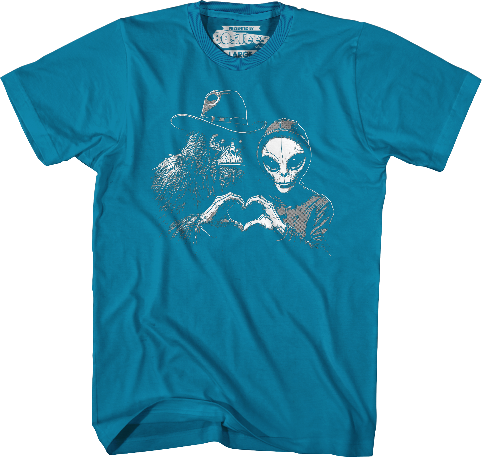 Bigfoot & Alien Love T-Shirt Hoodie, Sweatshirt | CiraTrend.com (Image 5)