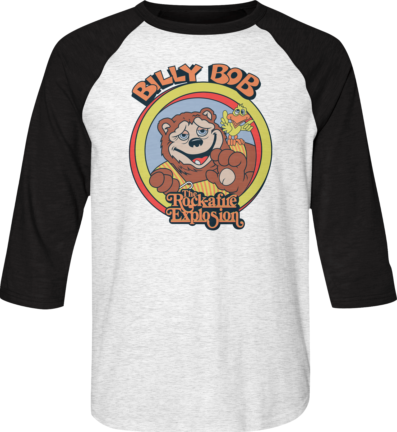 Billy Bob Rock-afire Explosion Raglan Baseball Shirt Hoodie, Sweatshirt | CiraTrend.com (Image 1)