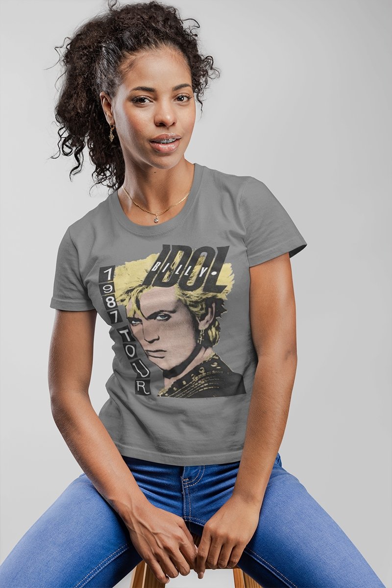 Billy Idol 1987 Tour Boyfriend Tee Hoodie, Sweatshirt | CiraTrend.com (Image 1)